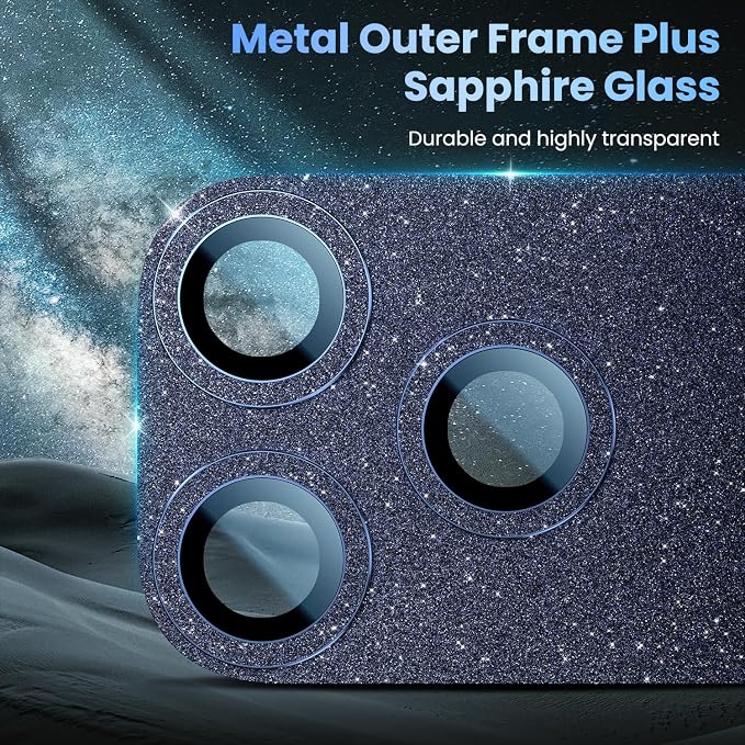 Uyiton Compatible with iPhone 17 Pro Camera Lens Protector Bling - Image 4