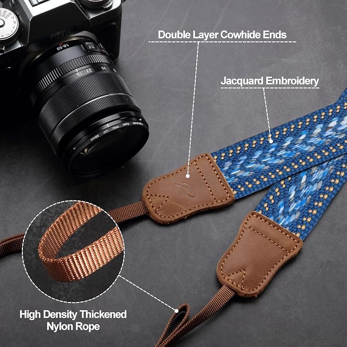 Padwa Lifestyle Speed Blue Camera Strap - Image 4