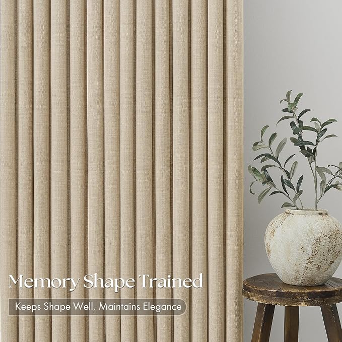 120 Inch Extra Long Oatmeal Curtains - Image 4