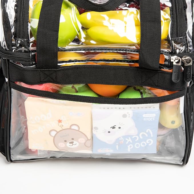 J.CARP Clear Bag Heavy Duty Backpack Durable Transparent See Through Bag - Image 5