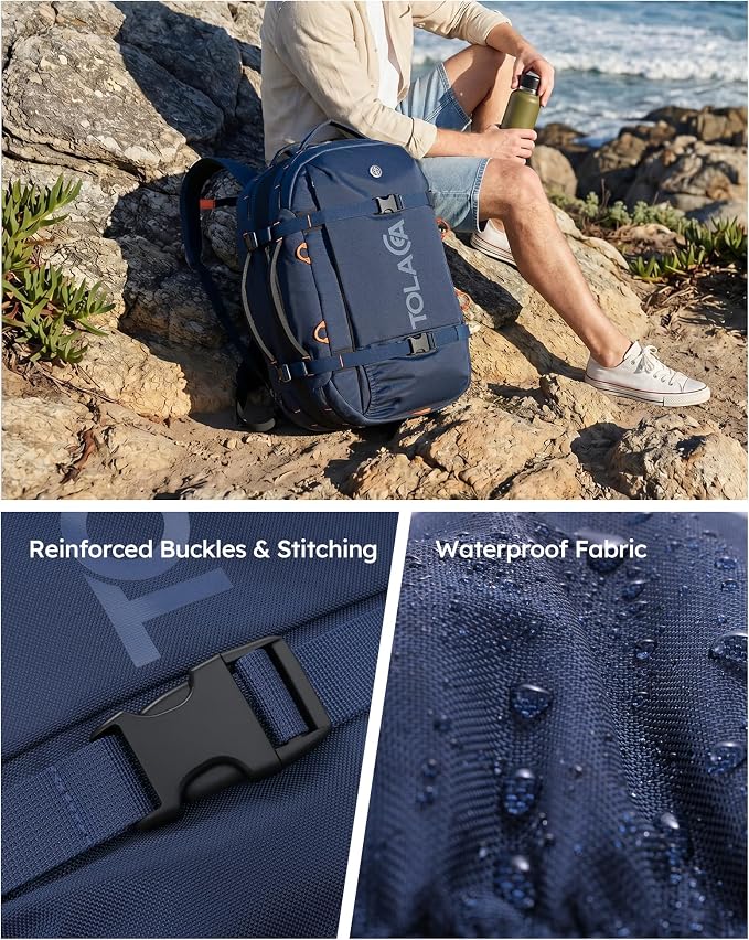 Tolaccea Travel Backpack for Men Women, 40L-50L Carry On Backpack - Image 6