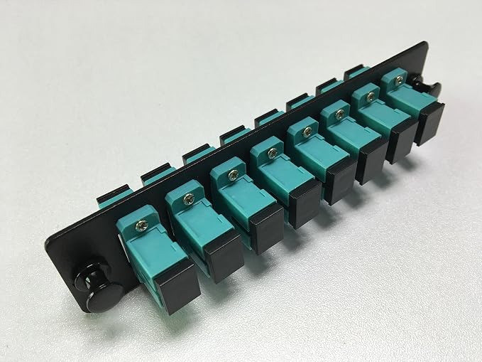 RiteAV LGX Footprint Fiber Optic Cable SC Adapter Patch Panel 8 Ports Loaded by RiteAV