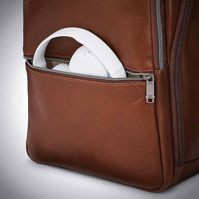 Samsonite Classic Leather Slim Backpack - Image 5