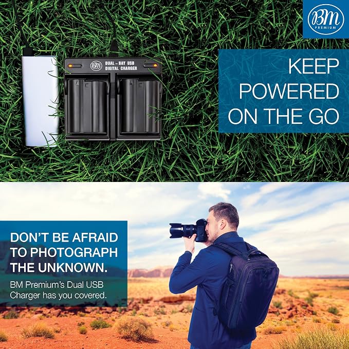 BM Premium 2-Pack EN-EL15B Batteries & Dual Bay Charger - Image 6