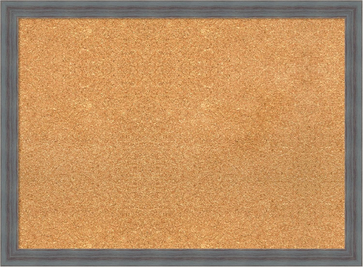 Amanti Art Natural Cork Board for Wall, 22x30 Vision Board with Blue Wood Frame, Medium Corkboard Office Decor for Home Organization, Rustic Farmhouse Corkboard Pinboard to display items for home