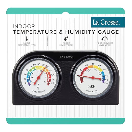 La Crosse 104-288 Analog Thermometer and Humidity Gauge - Image 5