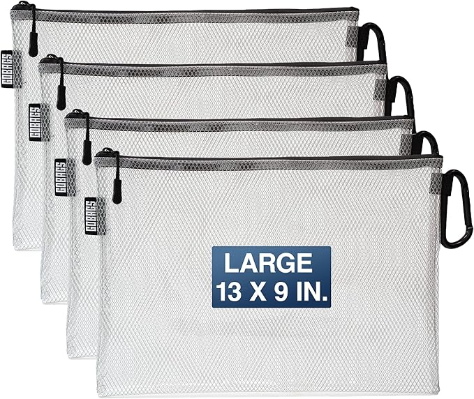 GOBAGS Air Production Large Clear Zipper Pouch – Cable Organizer & Travel Gear by Unknown