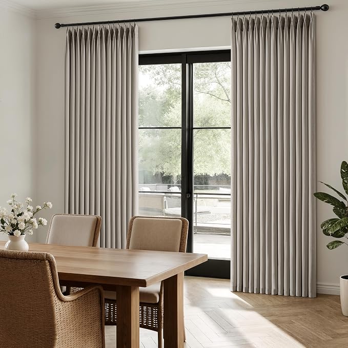 Memory Trained Pinch Pleated Curtains 90 Inches Long, Viral Linen Pinch Pleat - Image 8