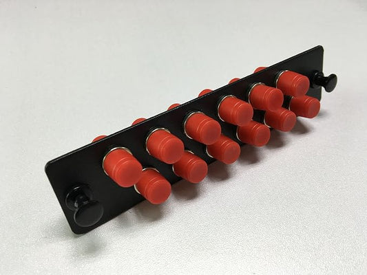 RiteAV LGX Footprint Fiber Optic Cable FC Adapter Patch Panel 12 Ports Loaded by RiteAV
