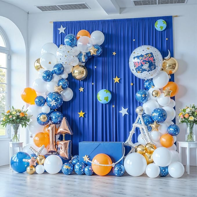 20ft x 12ft Wrinkle Free Royal Blue Backdrop Curtains - Image 7