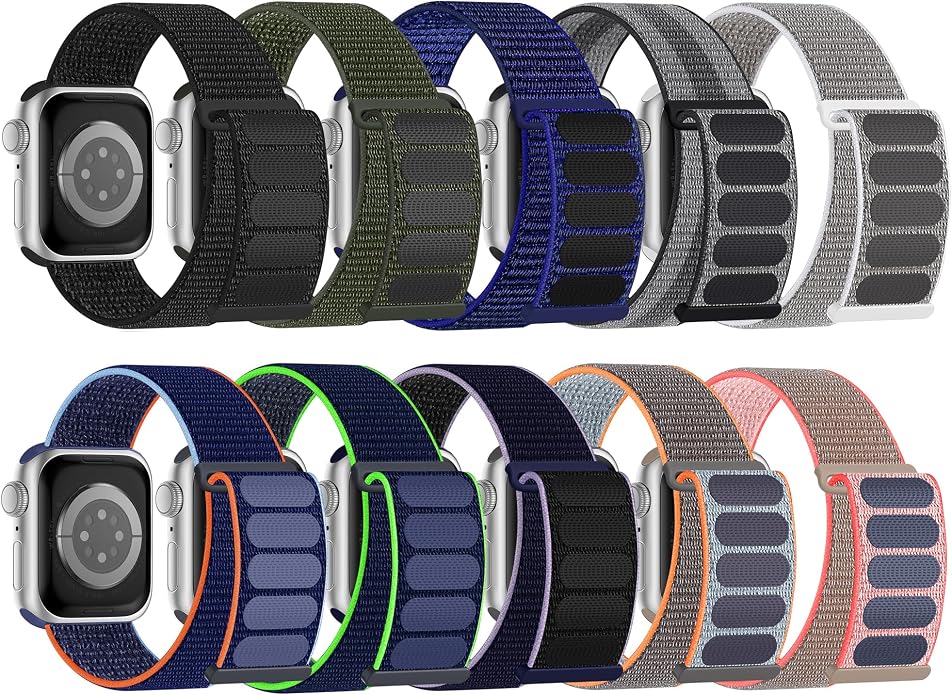 6 Pack Sport Nylon Loop Band Compatible by Honeystraper