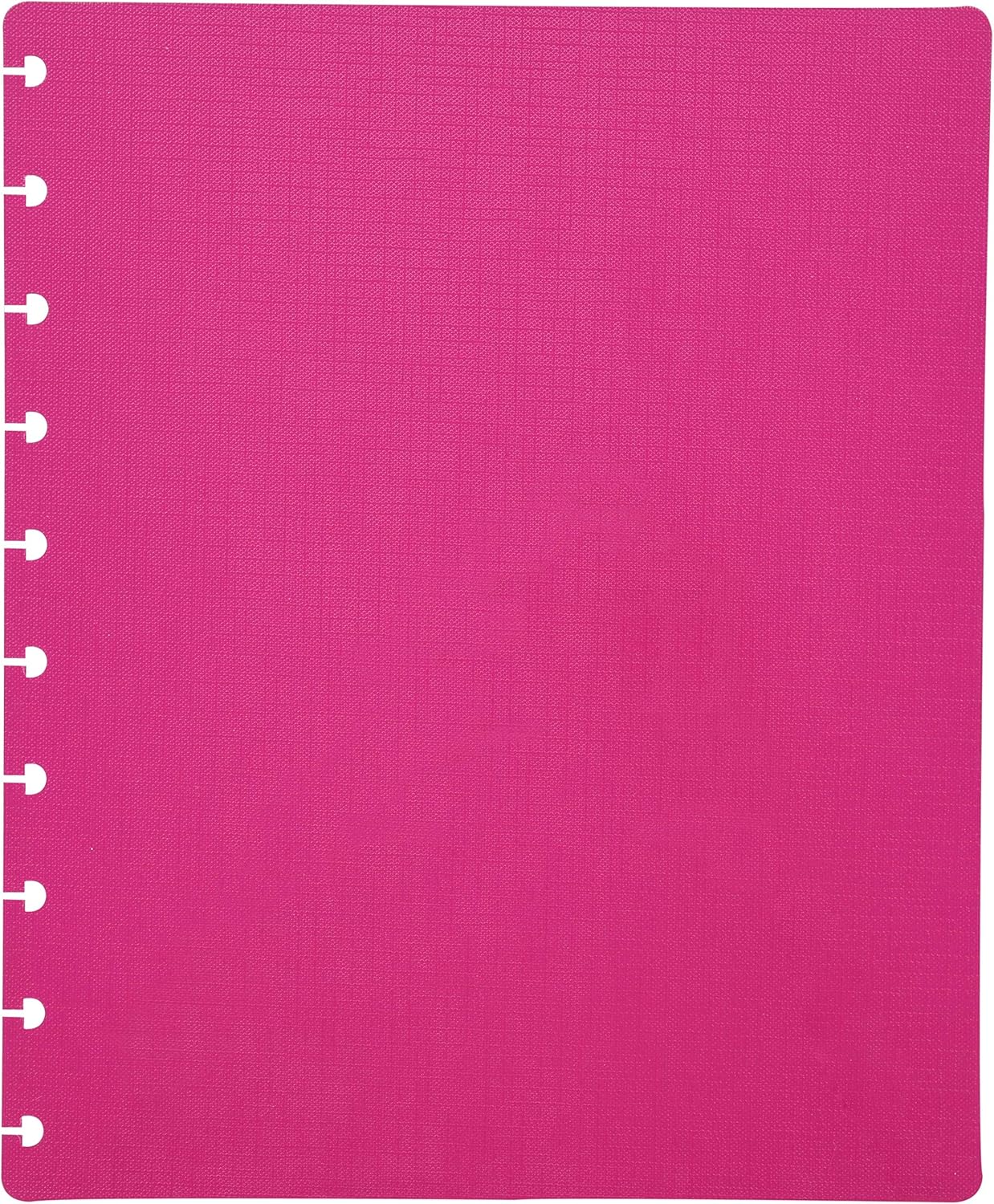 Talia Discbound Notebooks, Planner, Customizable, (y90's Pink w/Silver Discs, Midsize (7.5in x 9.75in))