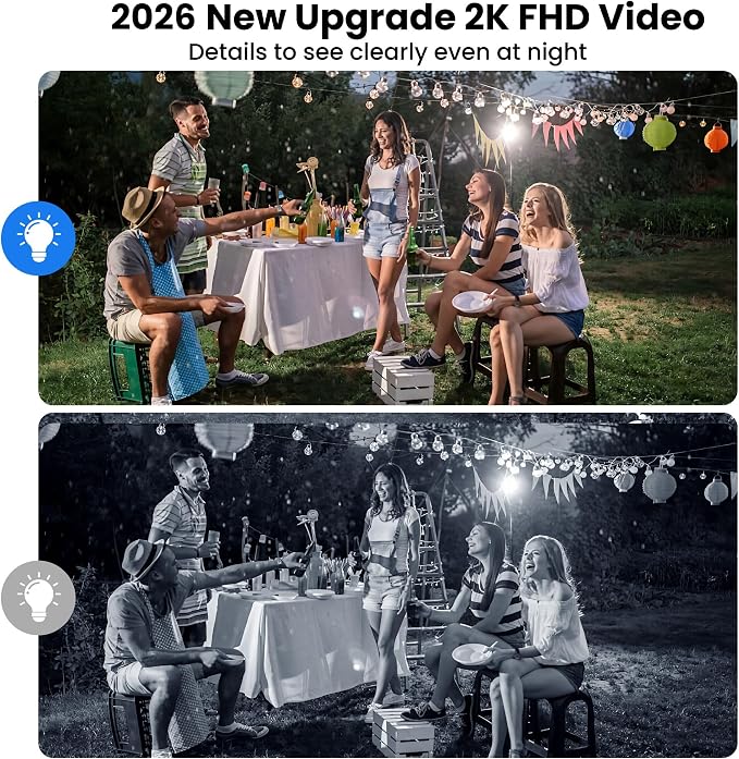 2026 Upgraded 2K Security Cameras Wireless Outdoor, Free Cloud Storage - Image 2