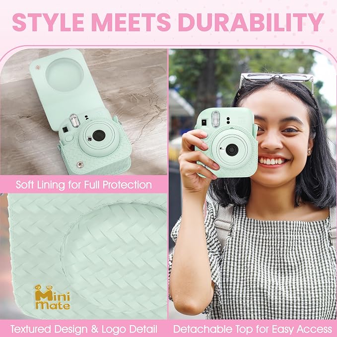 Fujifilm Instax Mini 12 Instant Camera Mint Green + Minimate Custom Designed - Image 6