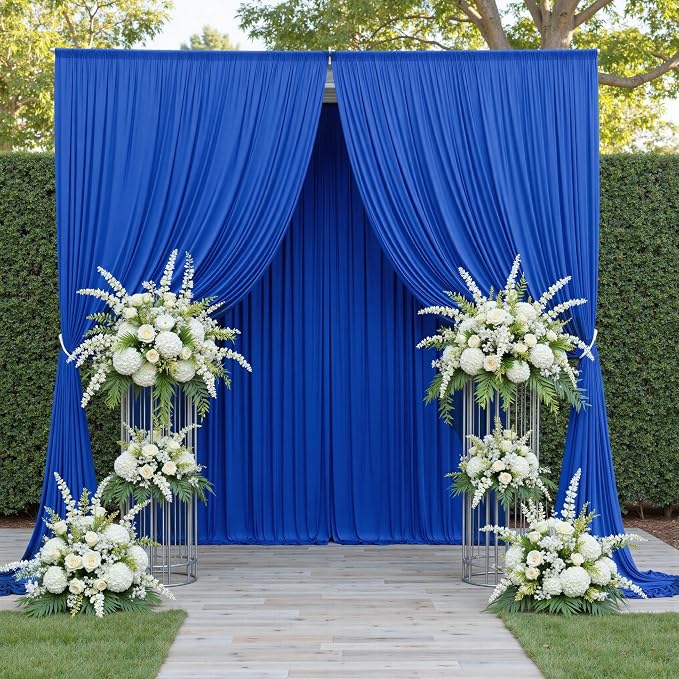 12ft x 10ft Royal Blue Backdrop Curtains - Image 8