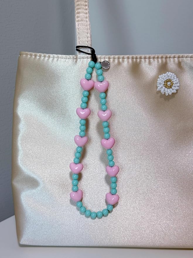 Drawwind Phone Charm Beaded Wristlet Strap Universal Cell Phone Lanyard Cute - Image 3