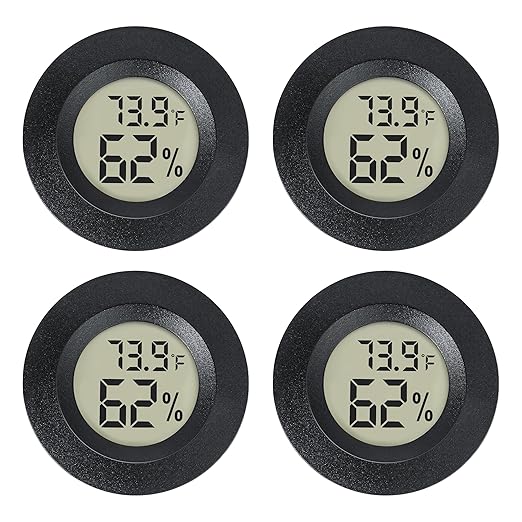 EWPJDK Mini Hygrometer Indoor Humidity Meter Hygrometer Thermometers 4 Pack by EWPJDK