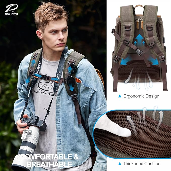 Padwa Lifestyle Coffee Camera Backpack - Image 4