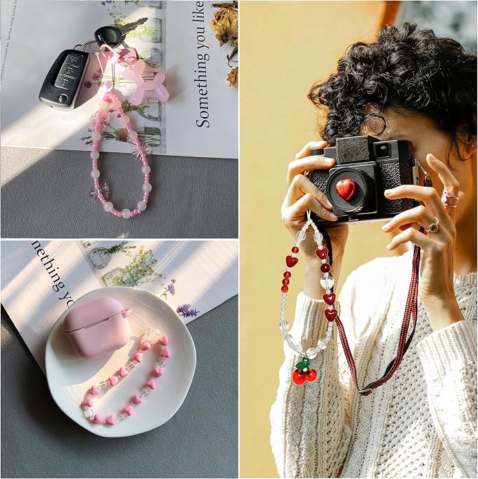 Phone Charm Strap Cute Phone Lanyard Wrist Strap Bracelet Accessories - Image 3