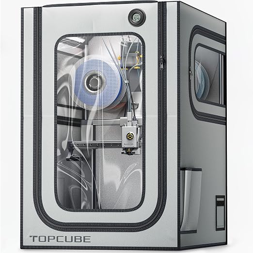 TOPCUBE 3D Printer Enclosure for Bambu Lab A1 Combo, Stainless Steel Frame by TOPCUBE