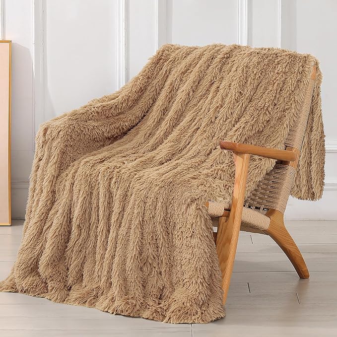 Tuddrom Decorative Extra Soft Faux Fur Blanket Twin Size, Solid Reversible by Tuddrom