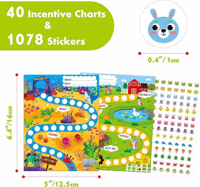 40 Pack Incentive Chart, 2 Adorable Designs - Image 2