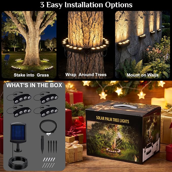 Solar Tree Lights Outdoor, Ring Solar Uplights - Image 5