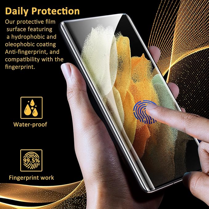 V-PORYADKU 2 Pack for Samsung Galaxy S21 Ultra Screen Protector + 2 Pack Camera - Image 3