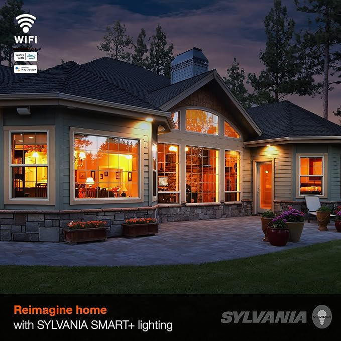 SYLVANIA Wifi LED Smart Light Bulb, Soft White, Compatible - Image 5