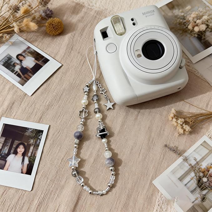 2 Pcs Phone Charm Strap Hand for iPhone Wrist Strap Camera Lanyard Pearl Beaded - Image 4