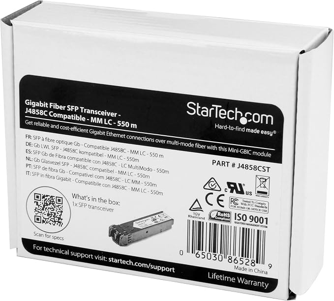 StarTech HP J4858C Compatible Transceiver Module Gigabit Fiber SFP 0.5" x 0.6" - Image 4