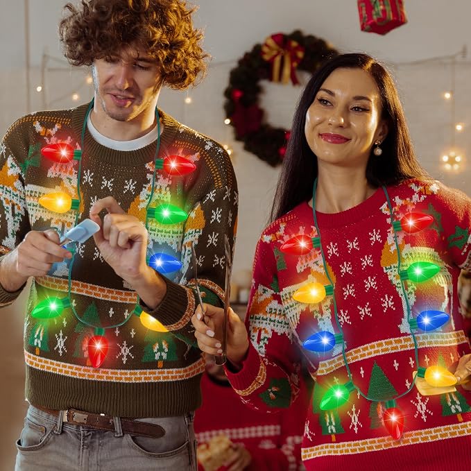 Blowata 6PCS Christmas Light Necklace, Christmas Accessories - Image 4