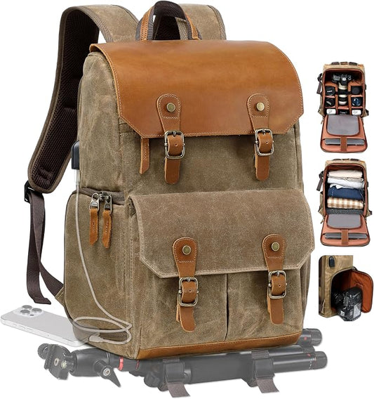 Padwa Lifestyle Khaki Camera Backpack by PadwaLifestyleCameraStrap