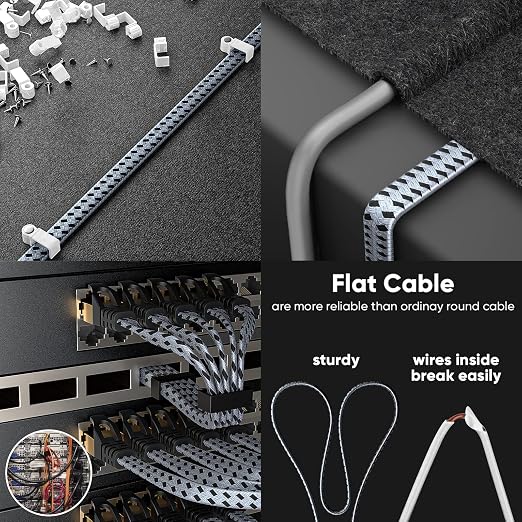 ARISKEEN Cat 8 Ethernet Cable 150 FT, 40Gbps 2000Mhz High Speed Cat8 Network - Image 4
