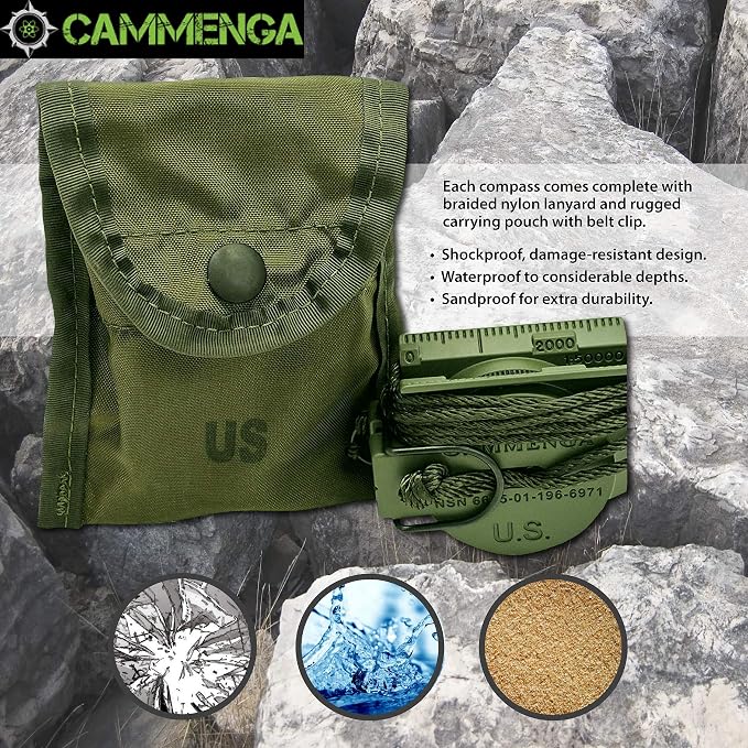 Cammenga Official US Military Tritium Lensatic Compass, Accurate Waterproof - Image 5