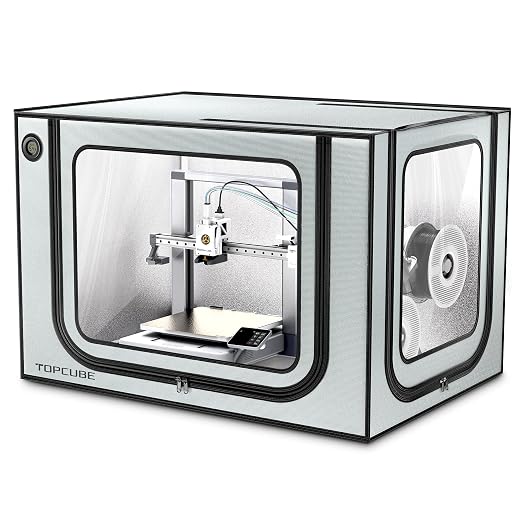 TOPCUBE 3D Printer Enclosure for Bambu Lab A1 Combo, Stainless Steel Frame by TOPCUBE