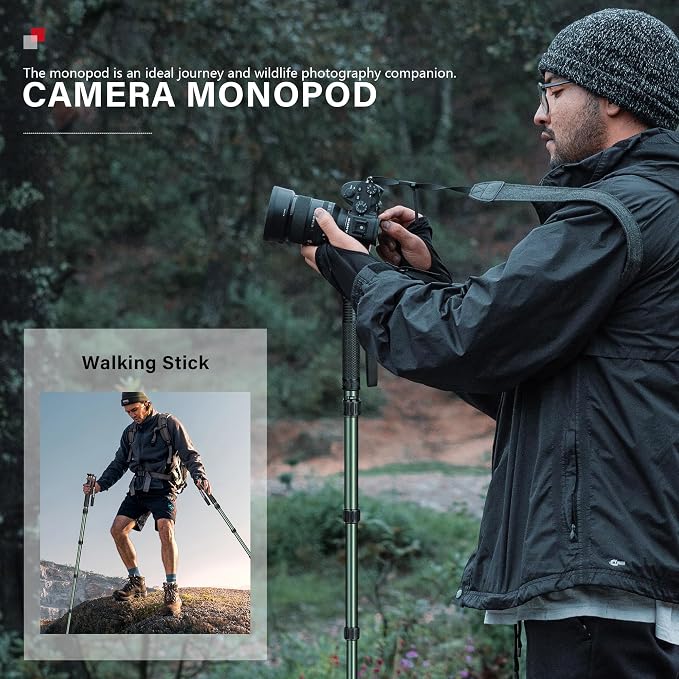Manbily Camera Monopod Aluminum Portable Compact Lightweight Travel Monopod - Image 6
