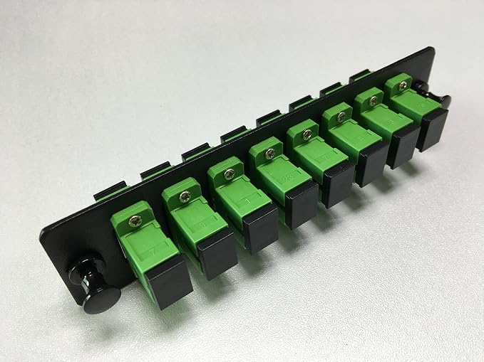 RiteAV LGX Footprint Fiber Optic Cable SC Adapter Patch Panel 8 Ports Loaded by RiteAV