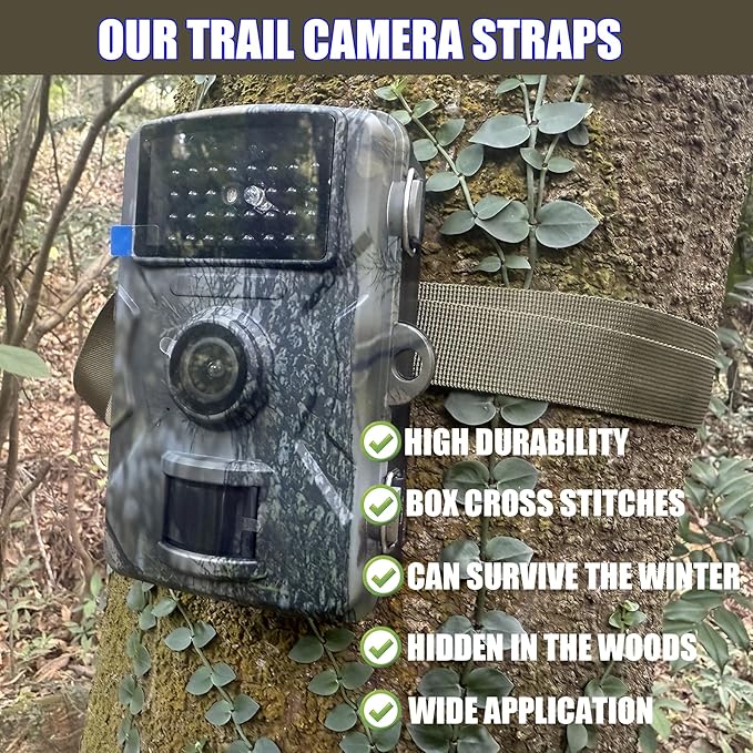 Heavy Duty Trail & Game Camera Mount Straps Belts Hunting Camera Tree Mounting - Image 6