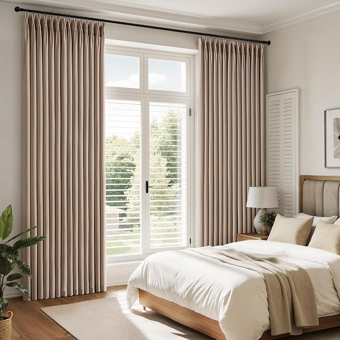 Memory Trained Pinch Pleated Curtains 92 Inches Long, Viral Linen Pinch Pleat - Image 7