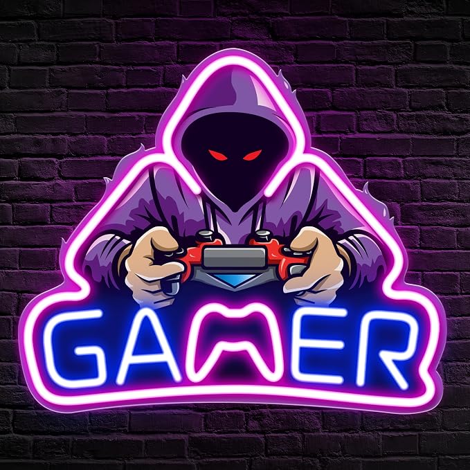 Kavaas Gamer Neon Sign, UV Printed Gaming Neon Sign by Kavaas
