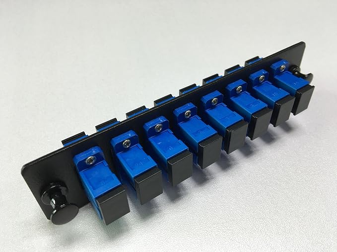 RiteAV LGX Footprint Fiber Optic Cable SC Adapter Patch Panel 8 Ports Loaded by RiteAV