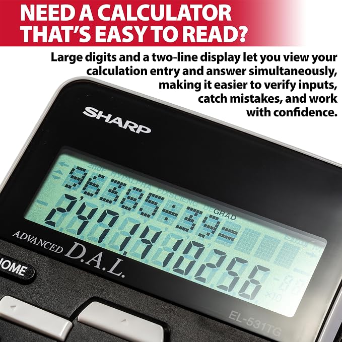 Sharp EL-531TGBBW 12-Digit Scientific/Engineering Calculator - Image 3