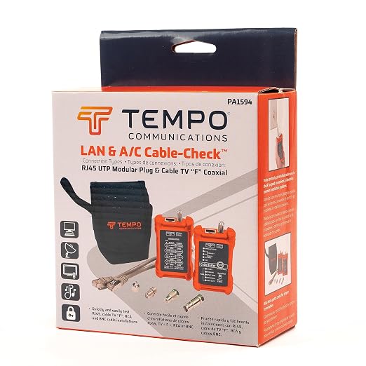 TEMPO Communications PA1594 Network Cable Tester | LAN & AV Cable Continuity - Image 8