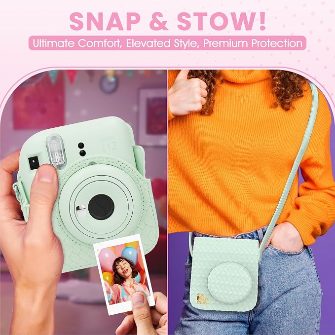 Fujifilm Instax Mini 12 Instant Camera Mint Green + Minimate Custom Designed - Image 4
