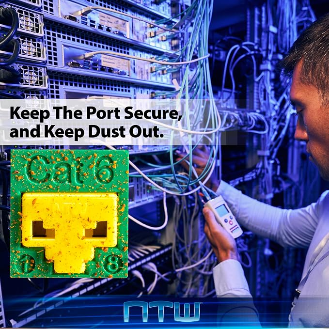 NTW Network Port Blocker & Dust Cover, Ethernet Port Protector, Secure RJ45 - Image 7
