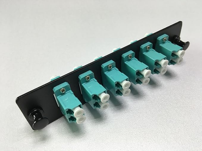 RiteAV LGX Footprint LC Adapter Panel, 6 Ports, Loaded w/6 LC Duplex OM3 10Gig by RiteAV