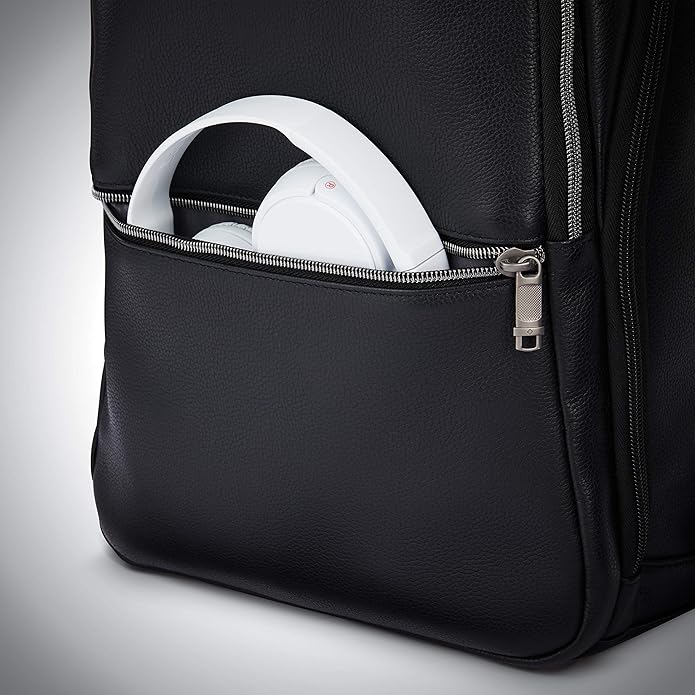 Samsonite Classic Leather Slim Backpack - Image 4