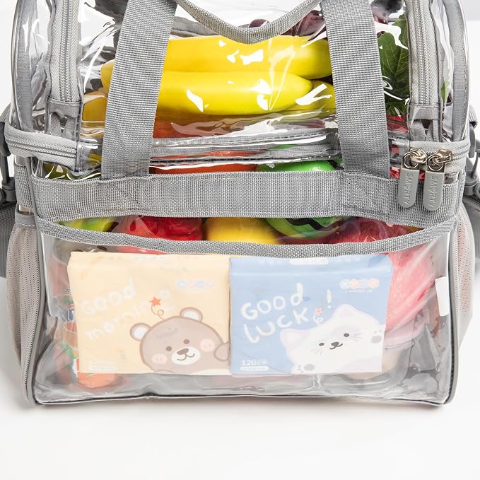 J.CARP Clear Bag Heavy Duty Backpack Durable Transparent See Through Bag - Image 5