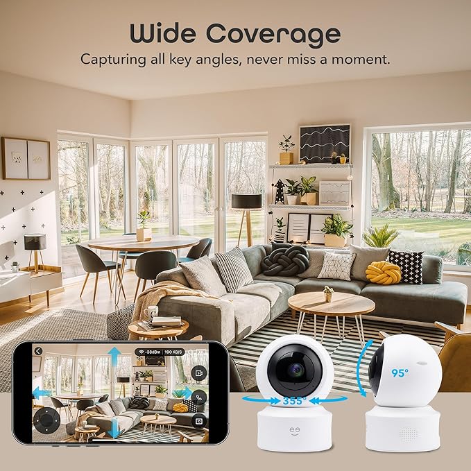 Geeni Scope Ultra 2K 360° Smart Indoor Camera, 1440p HD Auto-Tracking, Dual - Image 4
